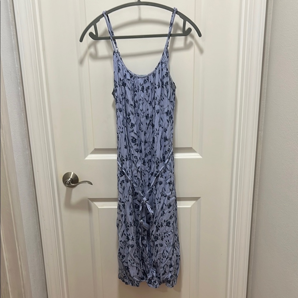 Floral Blue Spaghetti Strap Dress